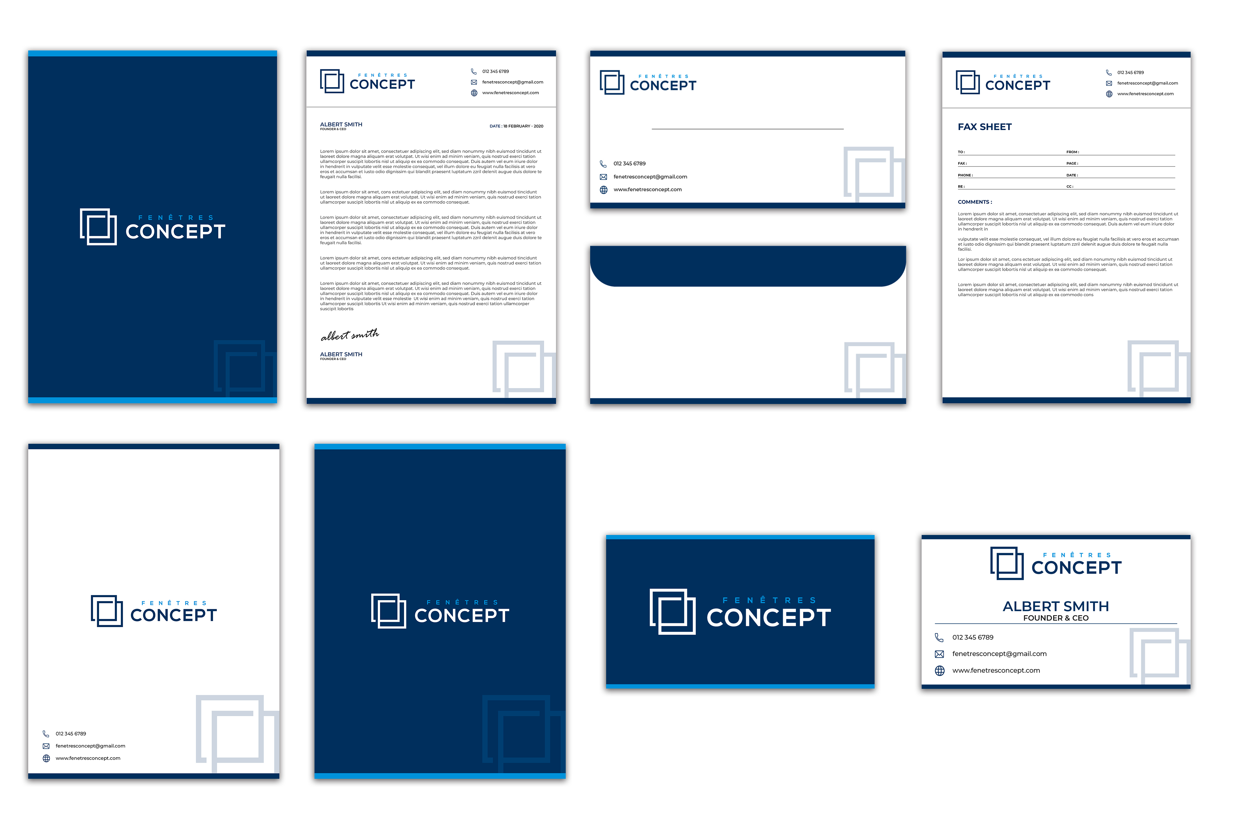 Stationery Design by Gexton for Fenêtres Concept | Design #23726804