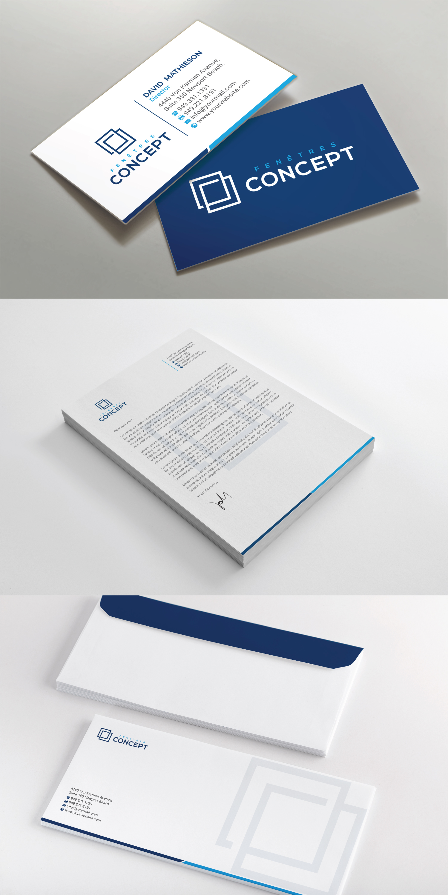 Stationery Design by R.design for Fenêtres Concept | Design #23716543