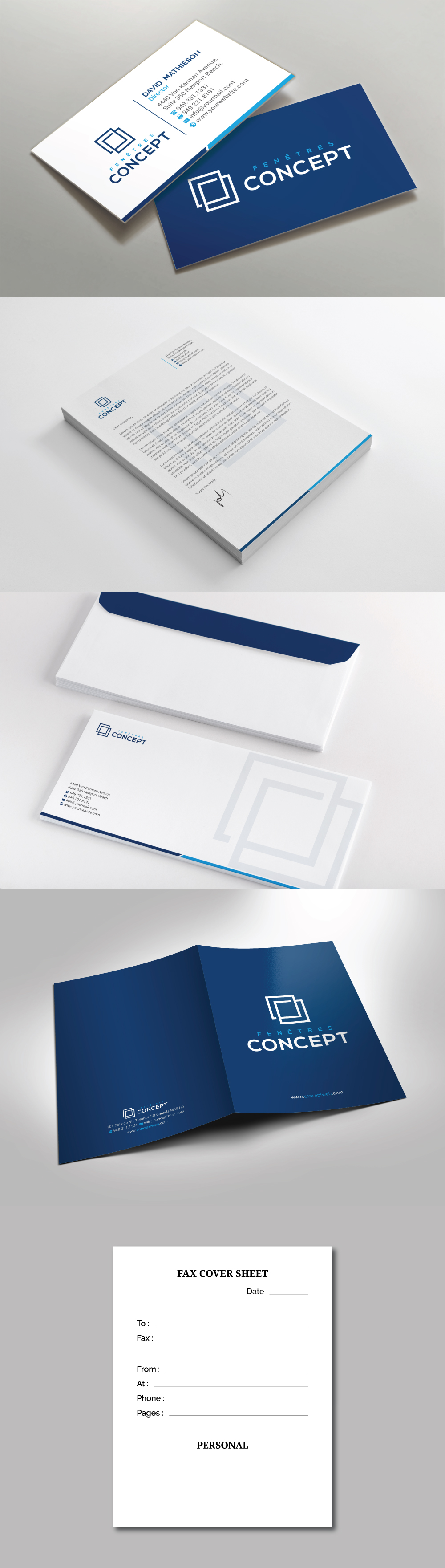 Stationery Design by R.design for Fenêtres Concept | Design: #23725745