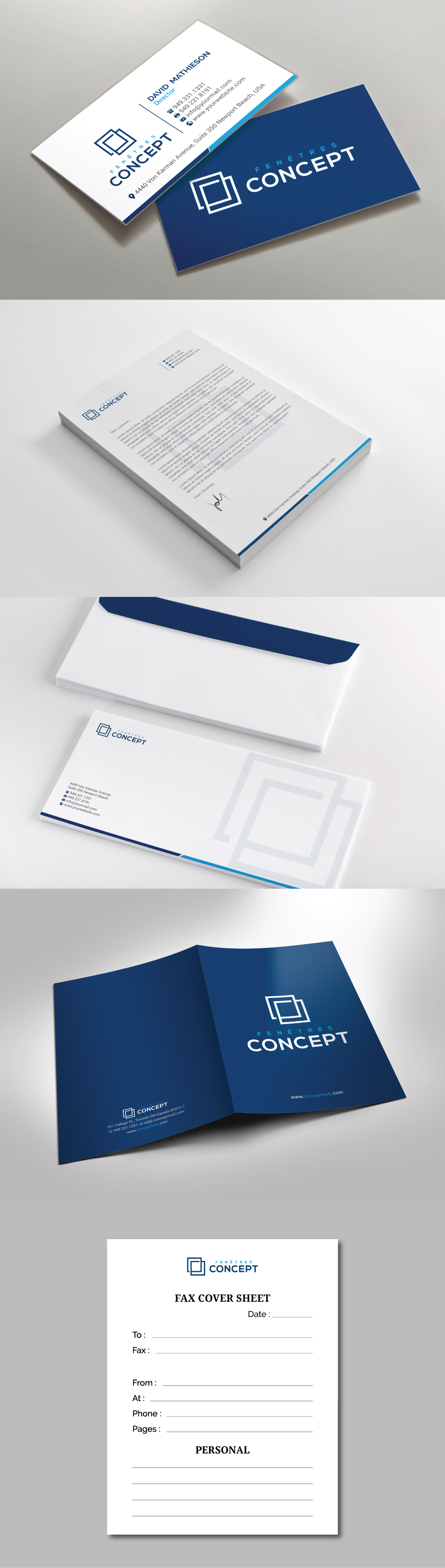 Stationery Design by R.design for Fenêtres Concept | Design #23727582