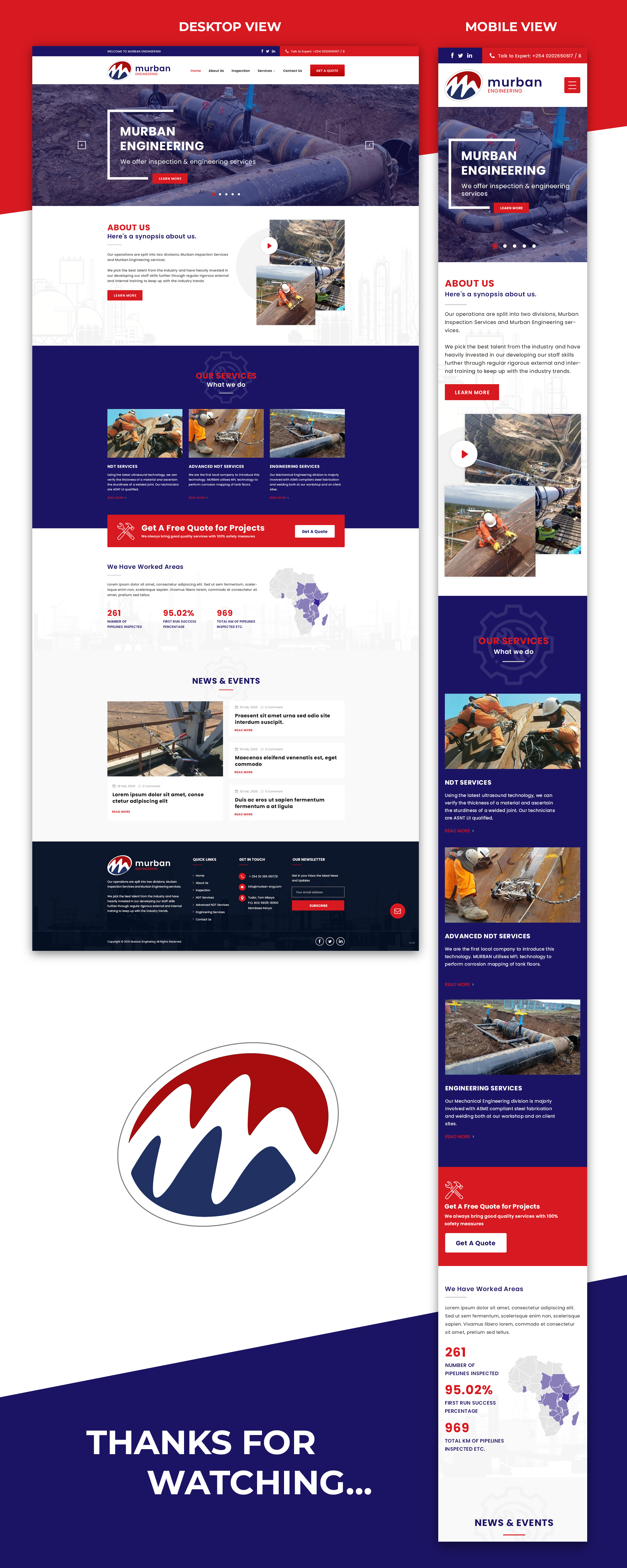 Diseño Web por pentaxial para Murban Engineering | Diseño: #23718203
