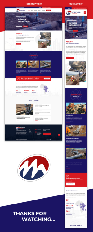 Diseño Web por pentaxial para Murban Engineering | Diseño #23718203