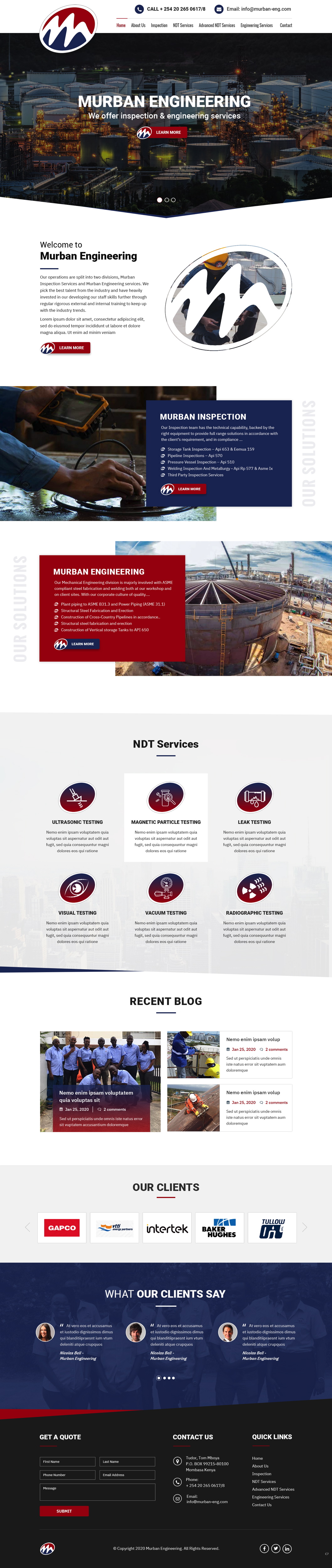 Diseño Web por pb para Murban Engineering | Diseño #23720077