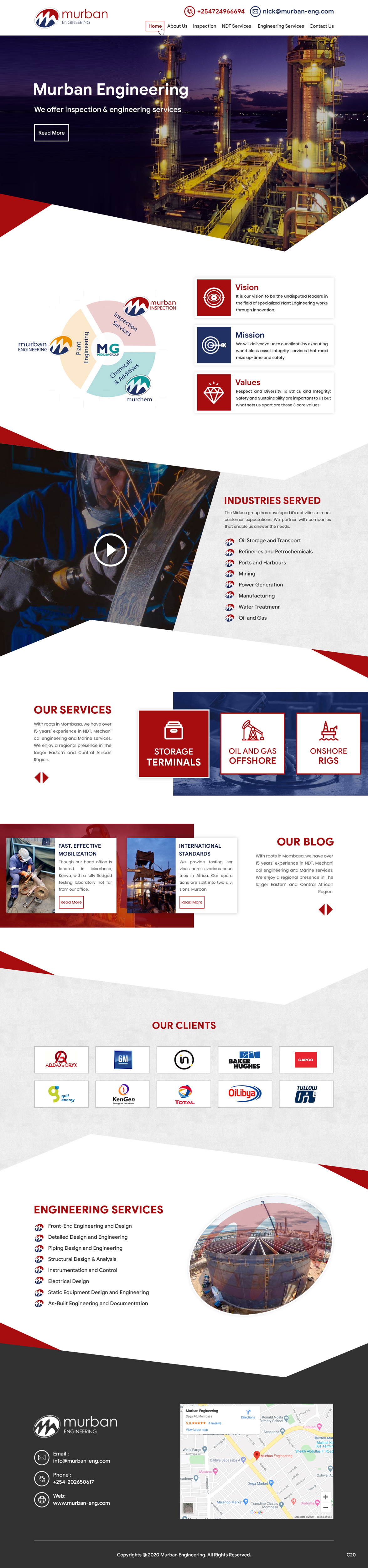 Web Design by pb for Murban Engineering | Design #23720080