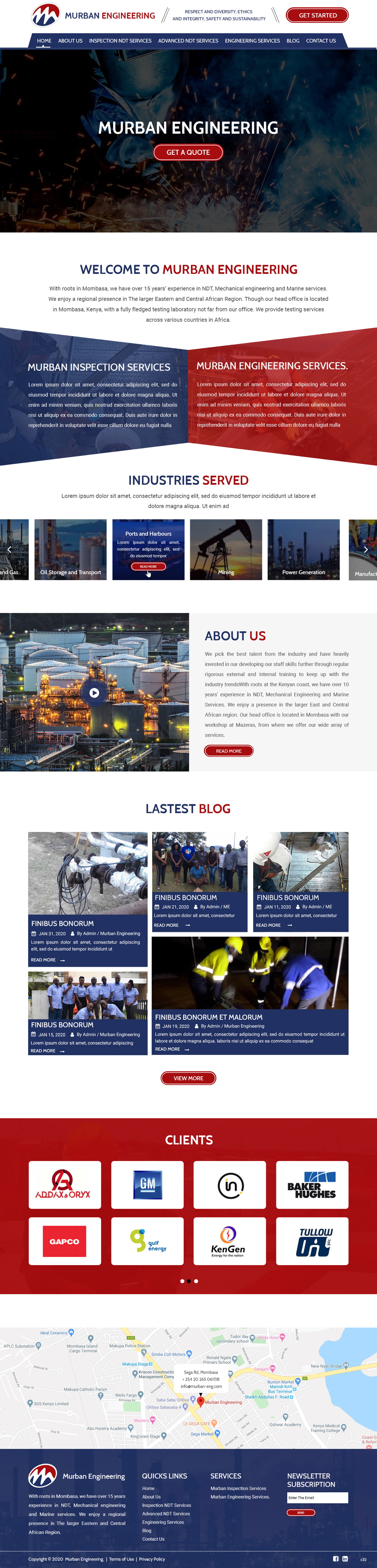 Web Design by pb for Murban Engineering | Design #23720081