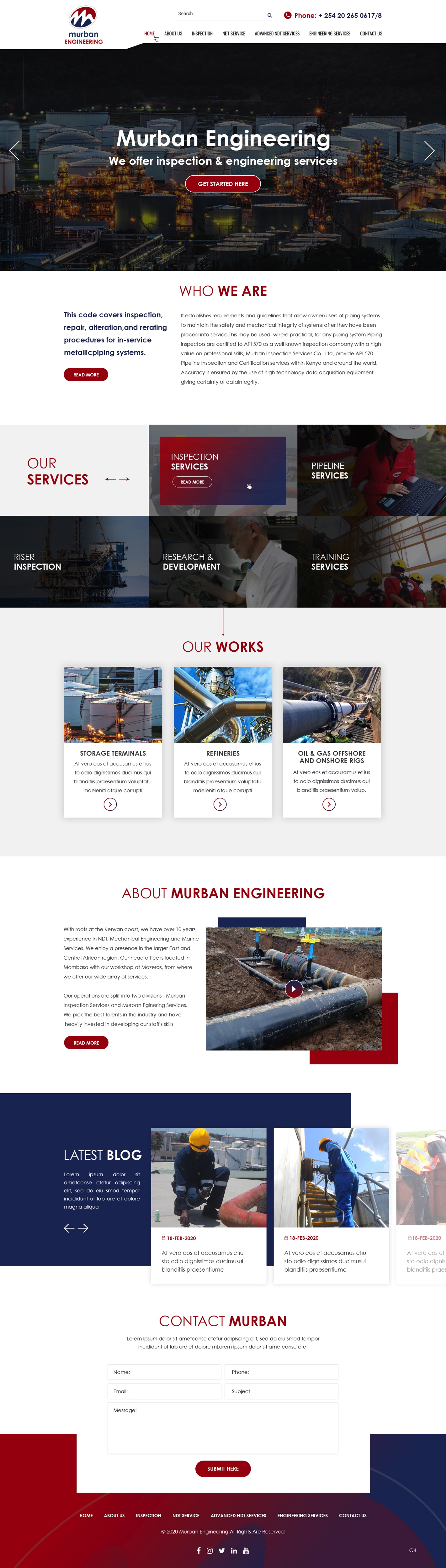 Web Design by pb for Murban Engineering | Design #23720082