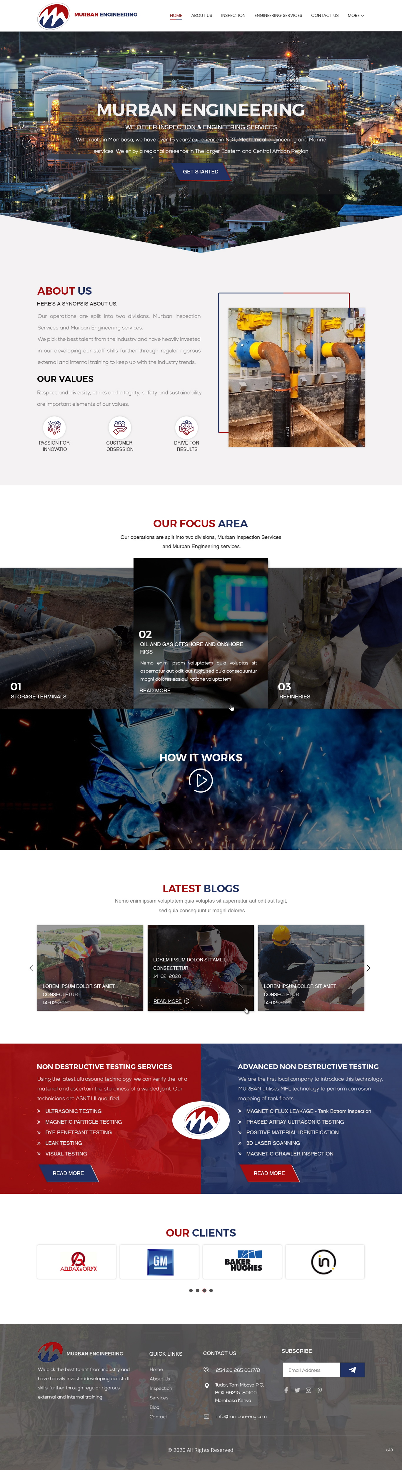 Web Design par pb pour Murban Engineering | Design #23720087
