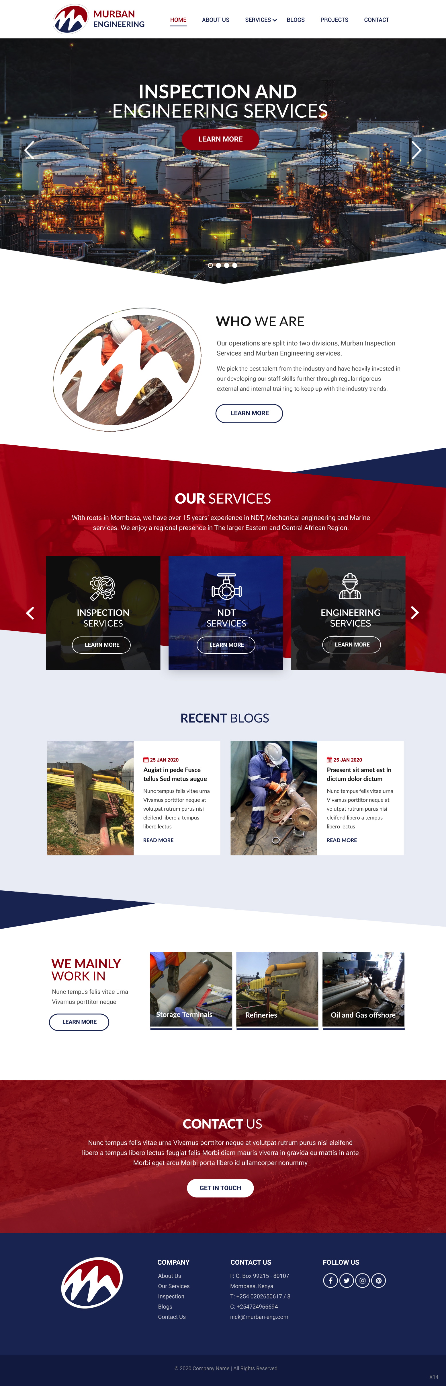 Web Design par pb pour Murban Engineering | Design #23720098