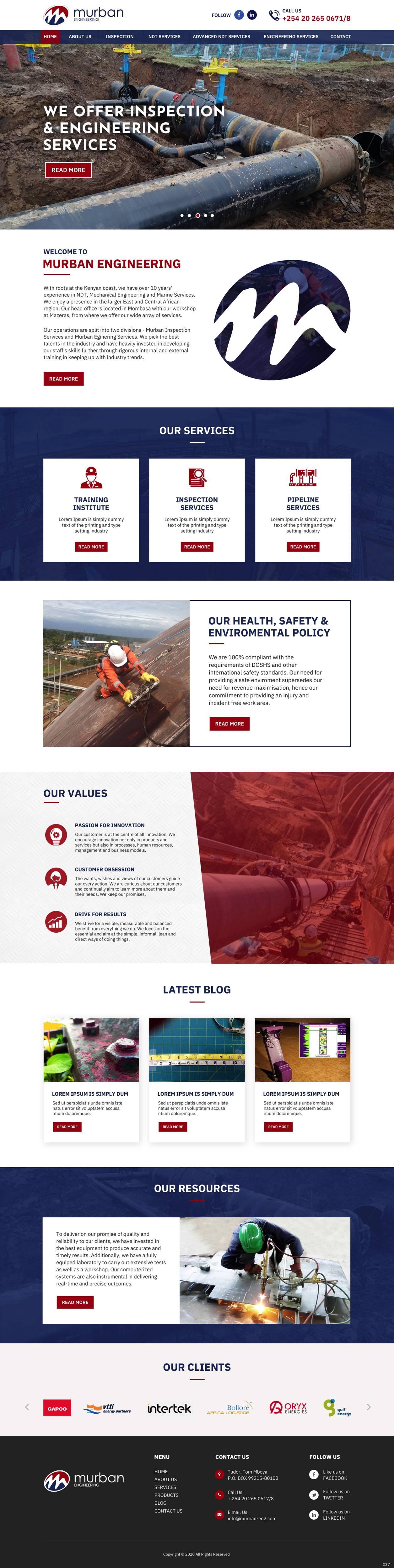 Web Design by pb for Murban Engineering | Design #23720100
