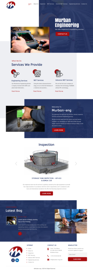 Diseño Web por rightway para Murban Engineering | Diseño #23720332