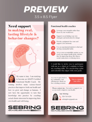 Health Coaching Flyer for New Clients | Design de Flyer par ZISGraphics