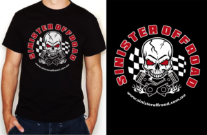 Sinister Offroad T-Shirt, 4x4 Offroading 4wd  | Design de T-shirt par NILDesigns