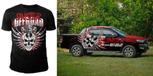 Sinister Offroad T-Shirt, 4x4 Offroading 4wd  | Design de T-shirt par Bayu_susilo