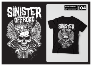 Sinister Offroad T-Shirt, 4x4 Offroading 4wd  | Design de T-shirt par Gohsantosa