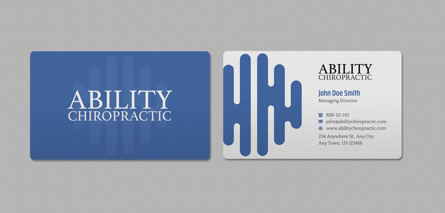 Business Card Design by INDIAN_Ashok for Ability Chiropractic | Design #23727672