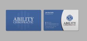 Business Card Design by INDIAN_Ashok for Ability Chiropractic | Design: #23727673