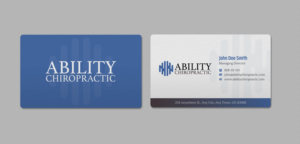 Business Card Design by INDIAN_Ashok for Ability Chiropractic | Design: #23727674