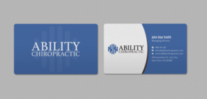 Business Card Design by INDIAN_Ashok for Ability Chiropractic | Design: #23727675