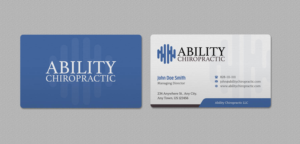 Business Card Design by INDIAN_Ashok for Ability Chiropractic | Design: #23727676