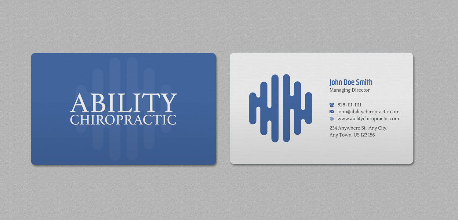 Business Card Design by INDIAN_Ashok for Ability Chiropractic | Design #23727680