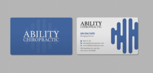 Business Card Design by INDIAN_Ashok for Ability Chiropractic | Design: #23727681