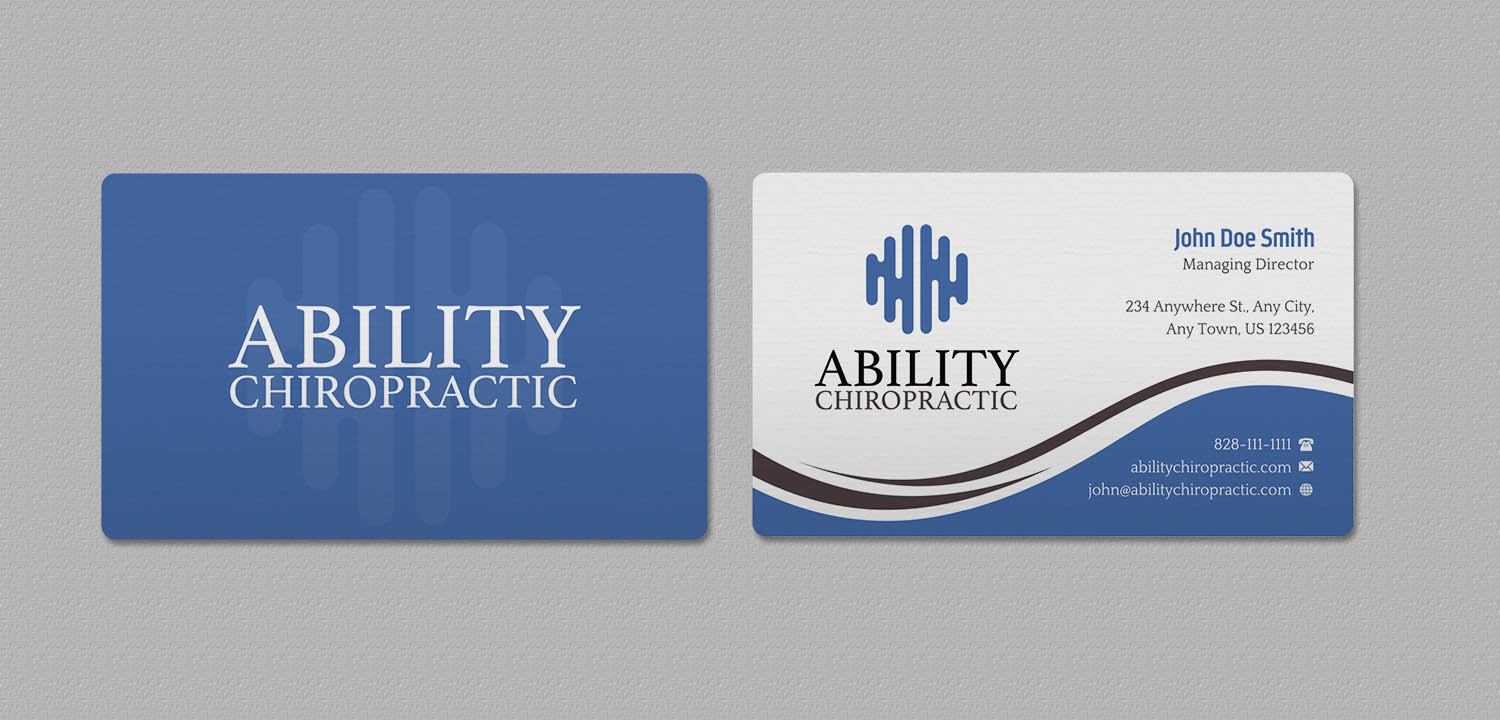 Business Card Design by INDIAN_Ashok for Ability Chiropractic | Design #23727682