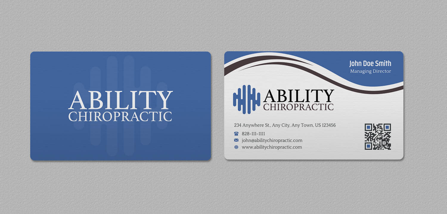 Business Card Design by INDIAN_Ashok for Ability Chiropractic | Design #23727684