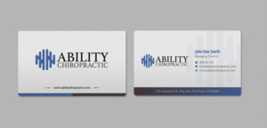 Business Card Design by INDIAN_Ashok for Ability Chiropractic | Design: #23727692