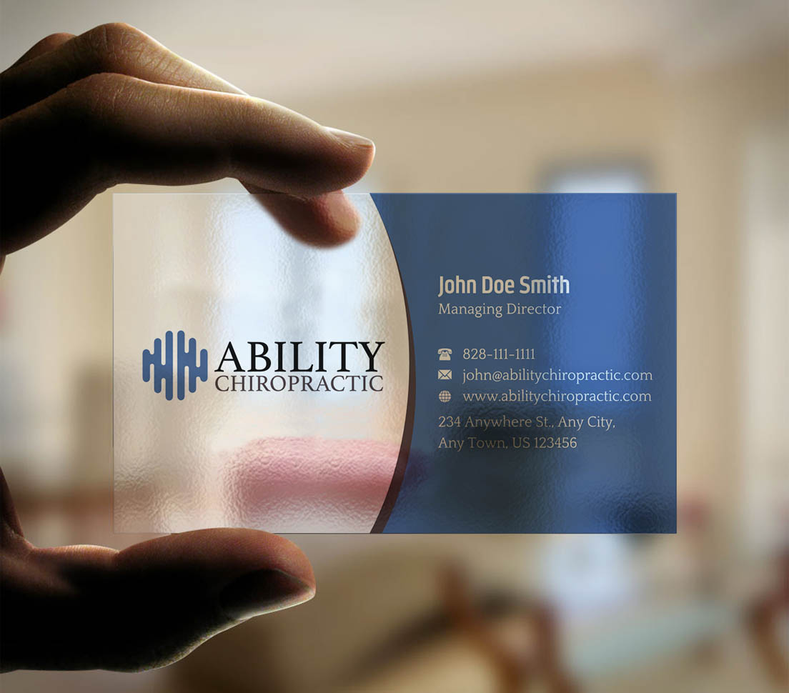 Business Card Design by INDIAN_Ashok for Ability Chiropractic | Design #23727695