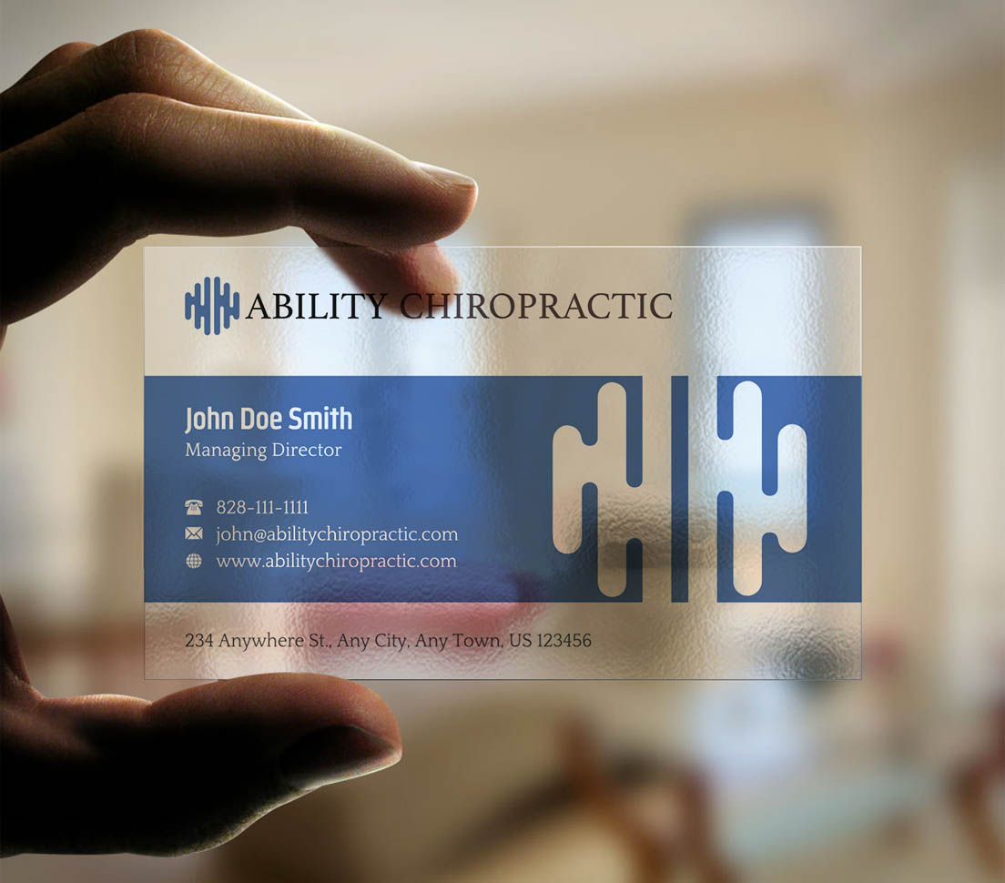 Business Card Design by INDIAN_Ashok for Ability Chiropractic | Design #23727697