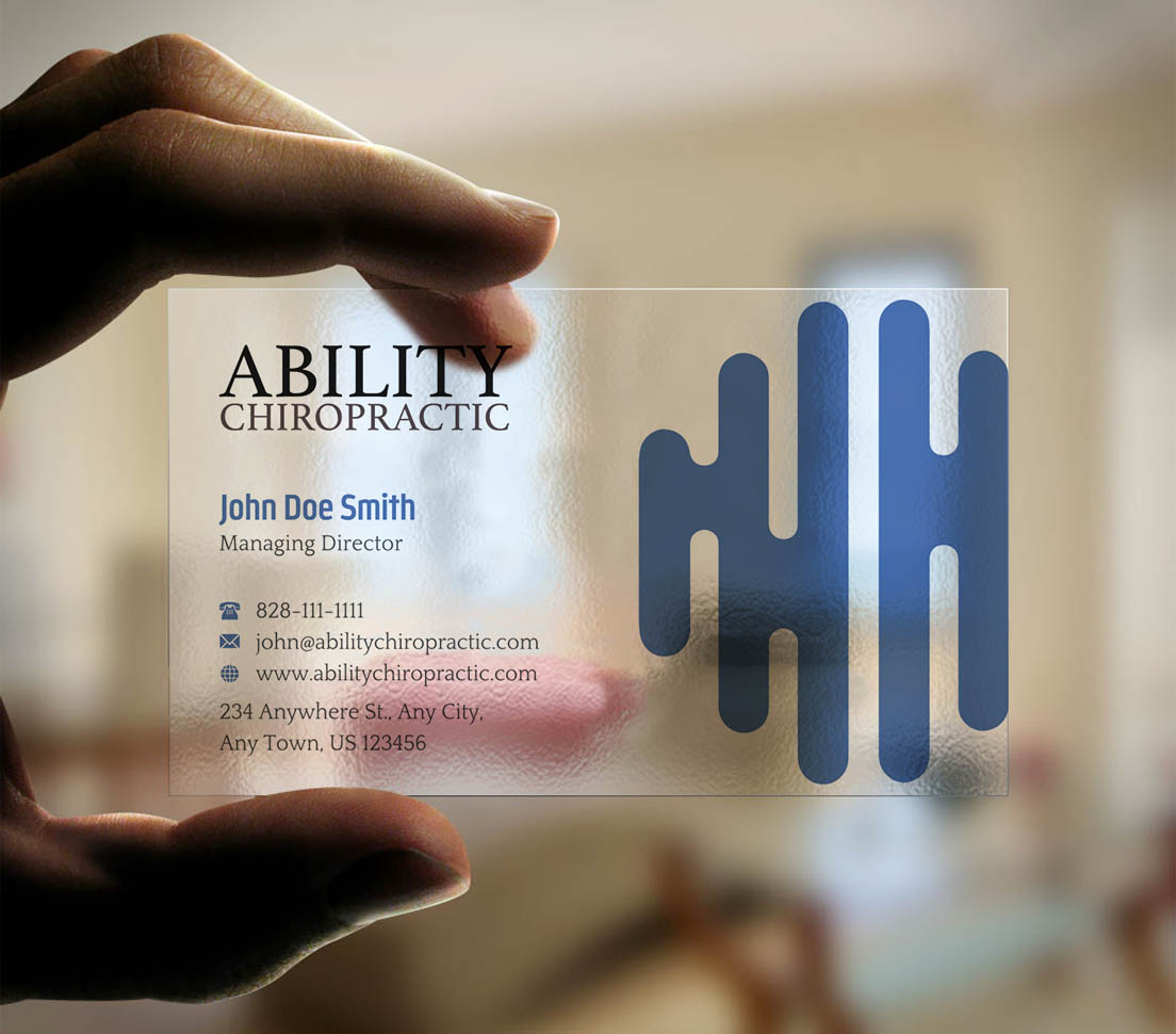 Business Card Design by INDIAN_Ashok for Ability Chiropractic | Design #23727700