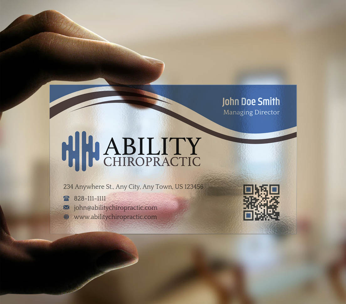 Business Card Design by INDIAN_Ashok for Ability Chiropractic | Design #23727702
