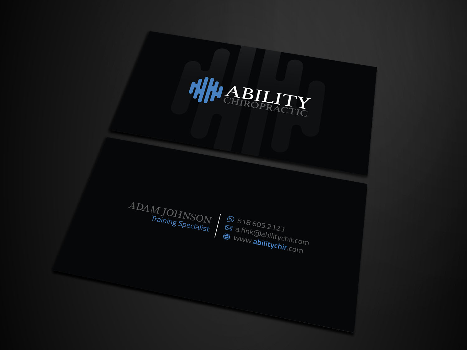Business Card Design by Verified artistry for Ability Chiropractic | Design #23749768