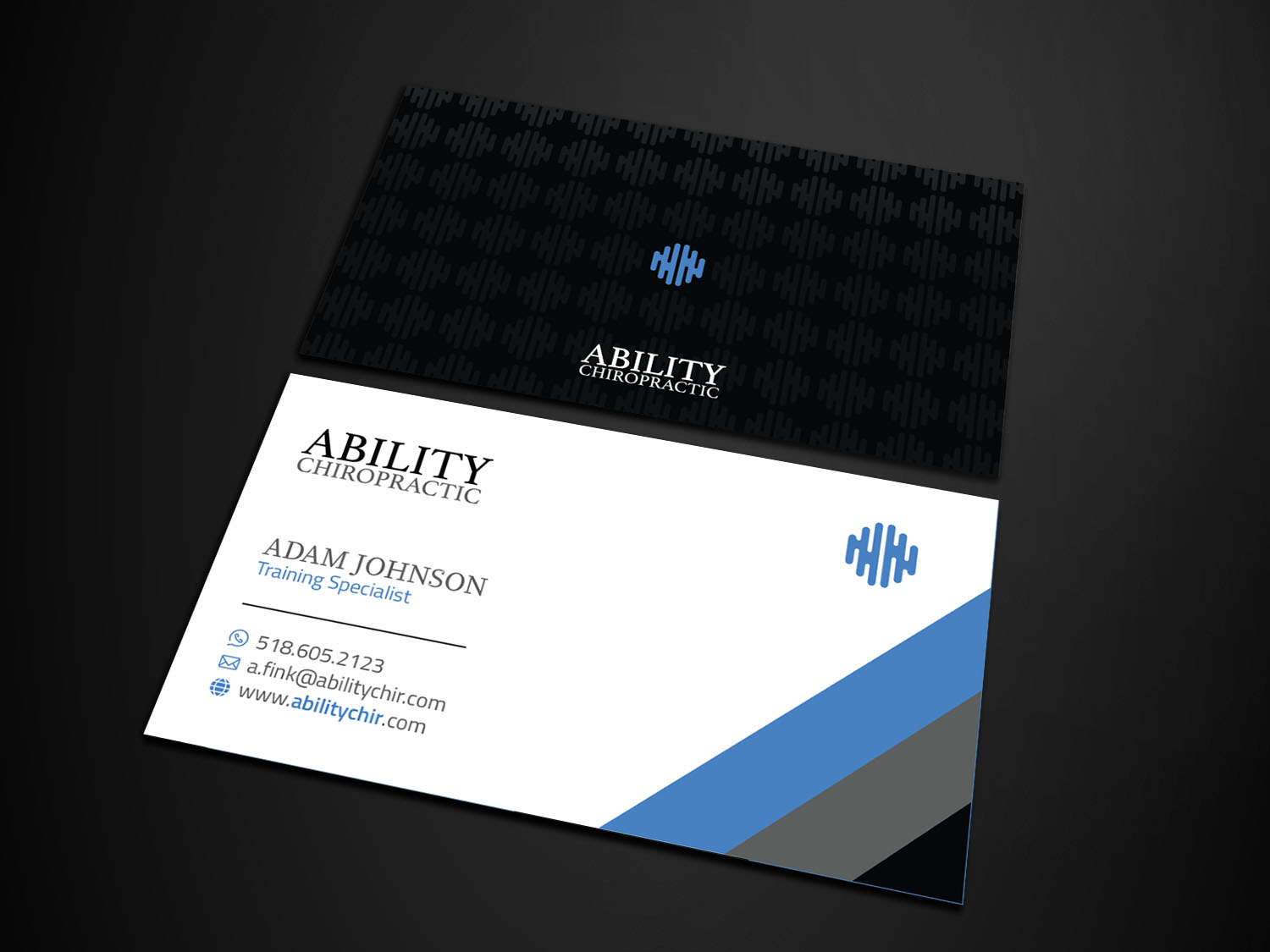 Business Card Design by Verified artistry for Ability Chiropractic | Design #23749773
