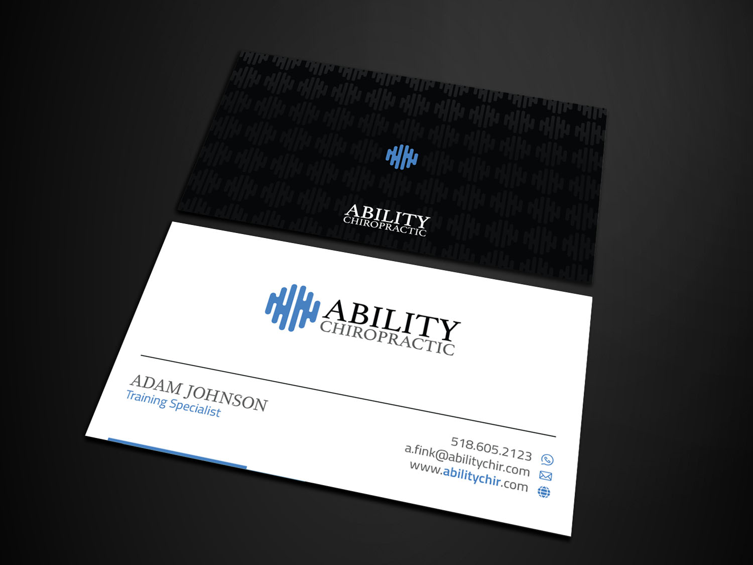 Business Card Design by Verified artistry for Ability Chiropractic | Design #23749774