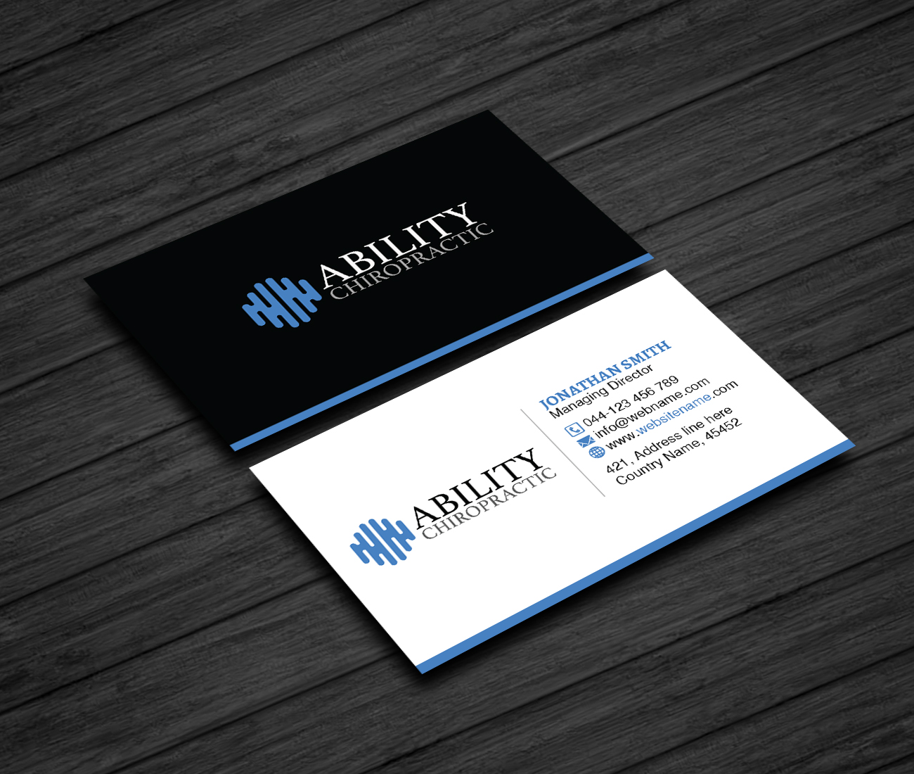 Business Card Design by Creations Box 2015 for Ability Chiropractic | Design #23726808