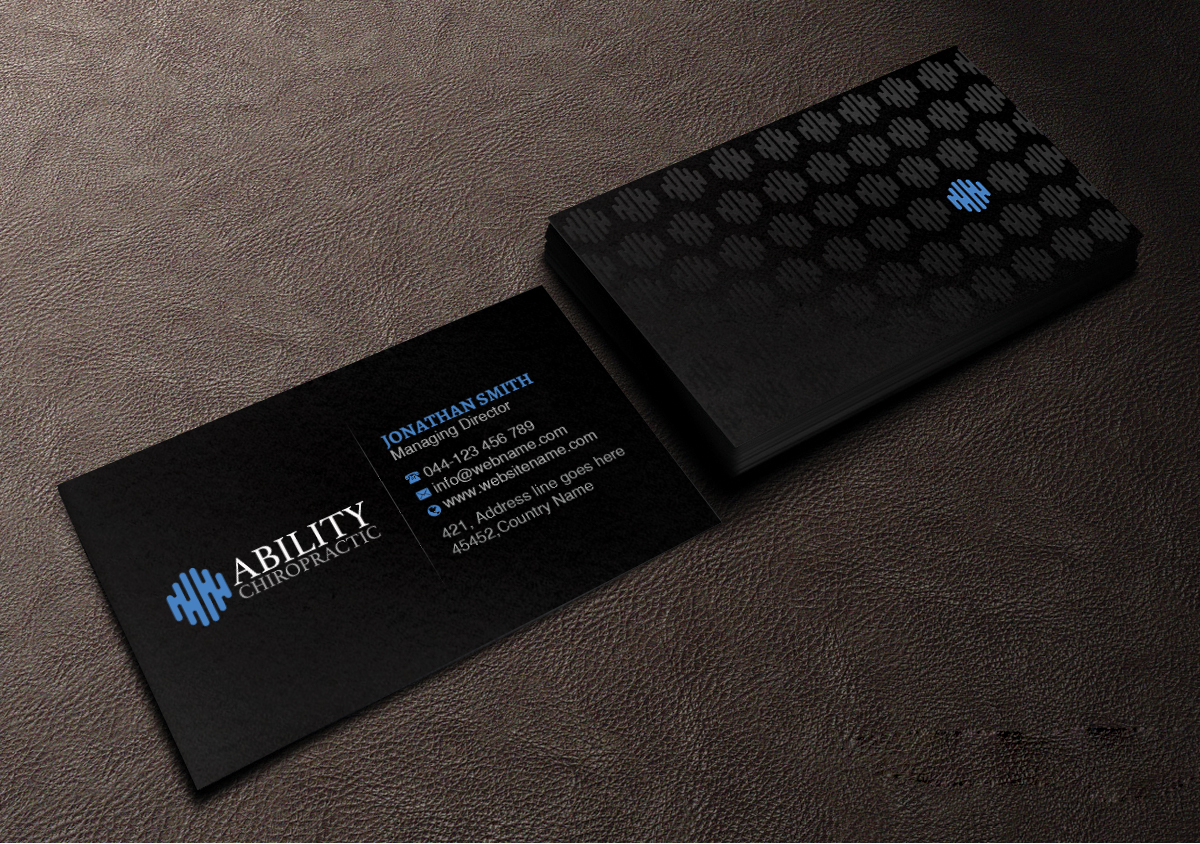 Business Card Design by Creations Box 2015 for Ability Chiropractic | Design #23726810