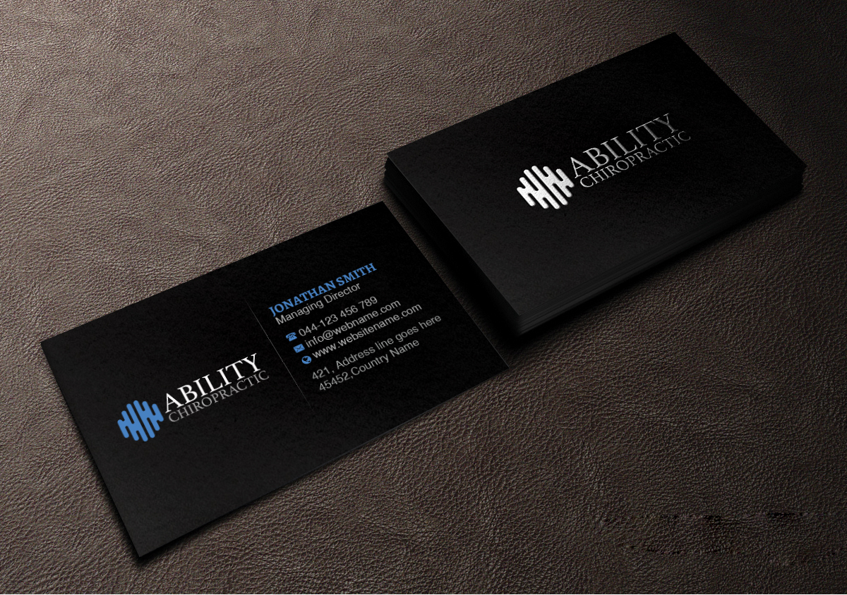 Business Card Design by Creations Box 2015 for Ability Chiropractic | Design #23726811