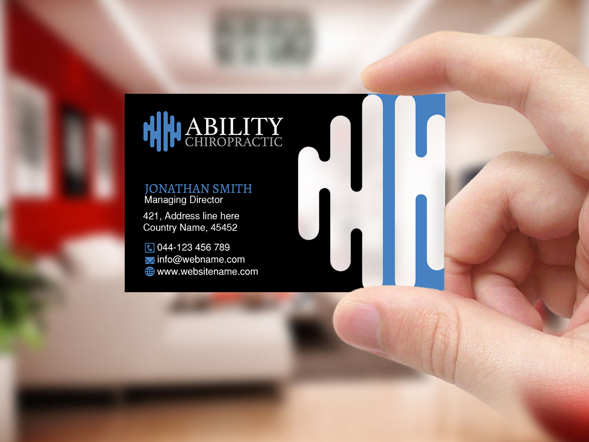Business Card Design by Creations Box 2015 for Ability Chiropractic | Design #23727277