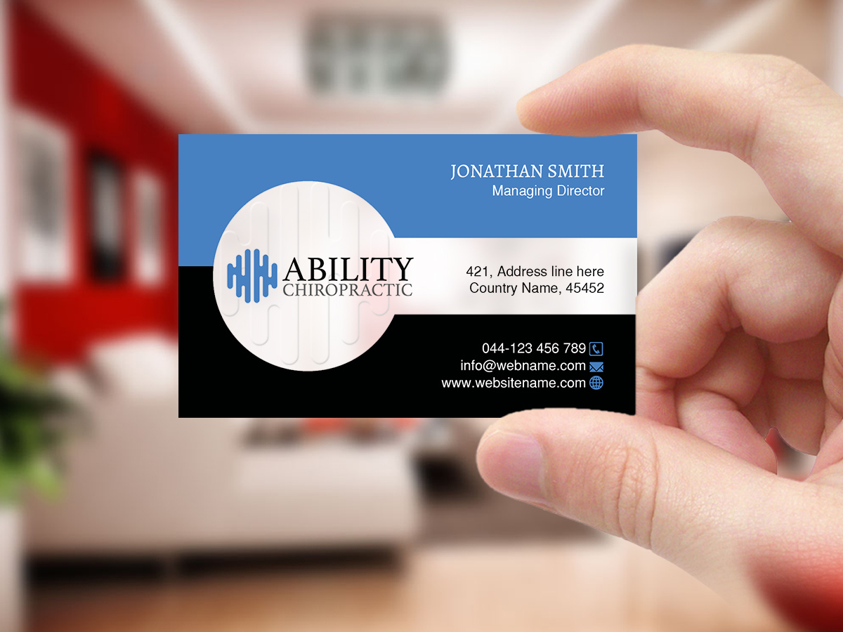 Business Card Design by Creations Box 2015 for Ability Chiropractic | Design #23727278
