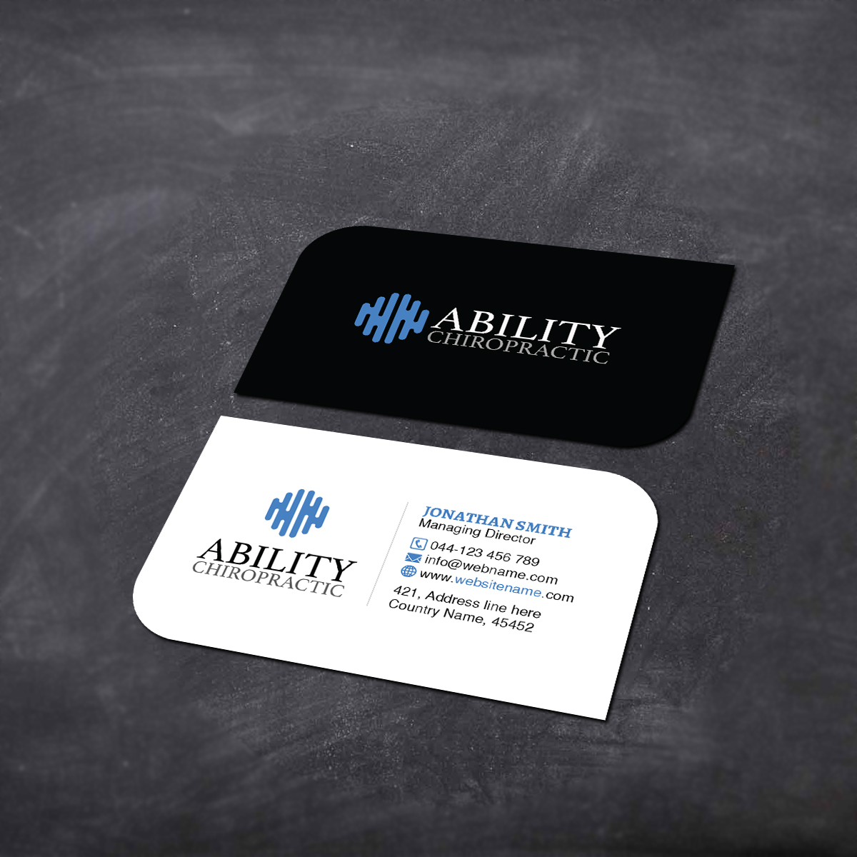 Business Card Design by Creations Box 2015 for Ability Chiropractic | Design #23727284