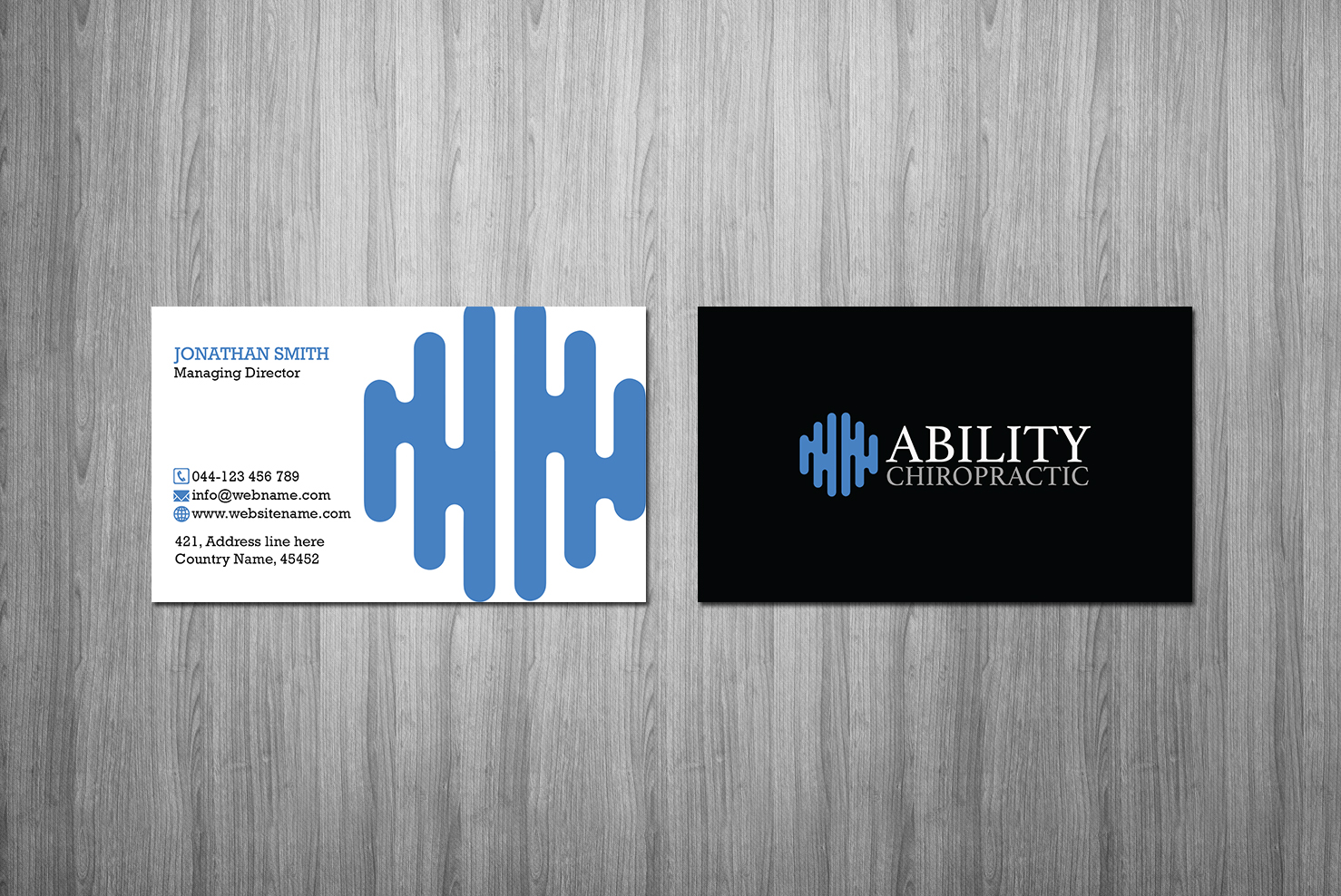 Business Card Design by Creations Box 2015 for Ability Chiropractic | Design #23727292