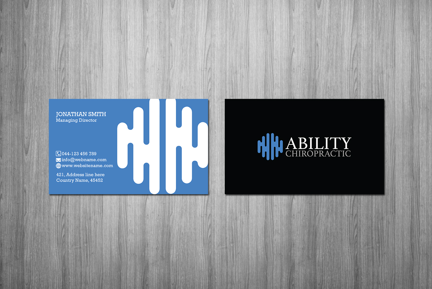 Business Card Design by Creations Box 2015 for Ability Chiropractic | Design #23727293