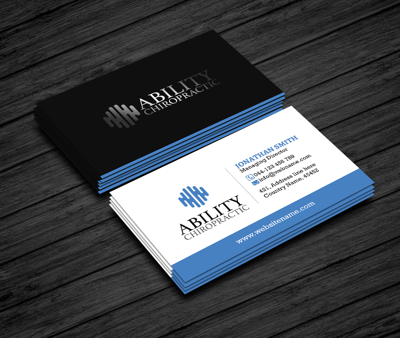 Business Card Design by Creations Box 2015 for Ability Chiropractic | Design #23727854