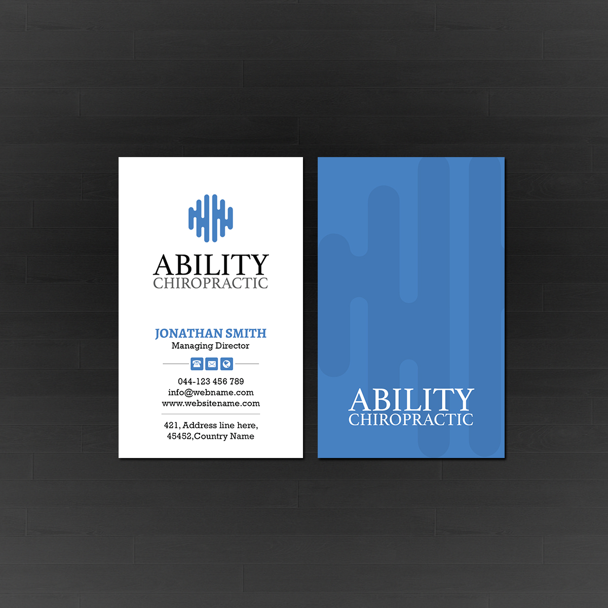 Business Card Design by Creations Box 2015 for Ability Chiropractic | Design #23727855
