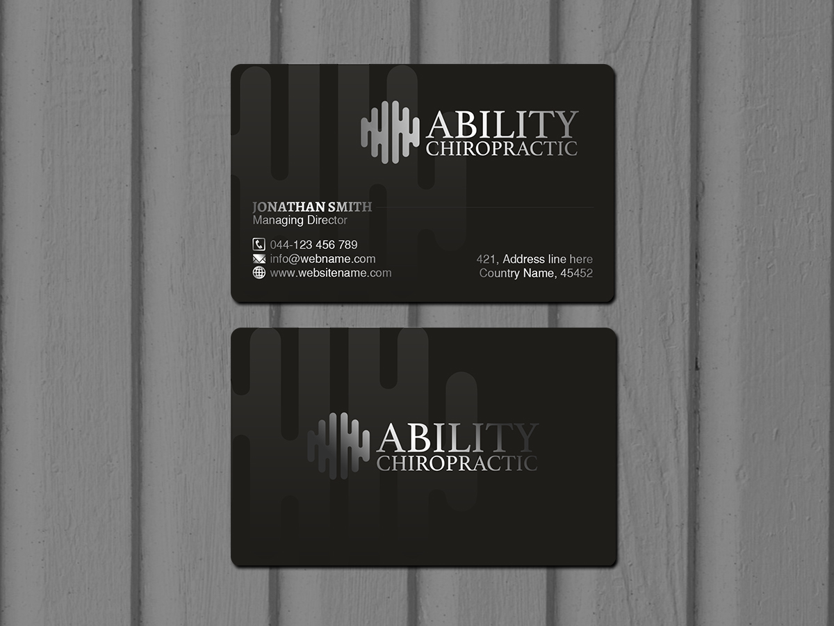 Business Card Design by Creations Box 2015 for Ability Chiropractic | Design #23735751