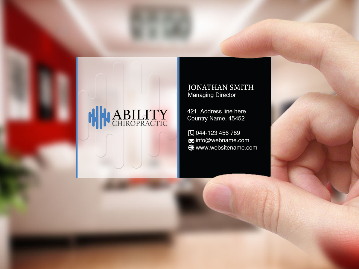 Business Card Design by Creations Box 2015 for Ability Chiropractic | Design #23735761