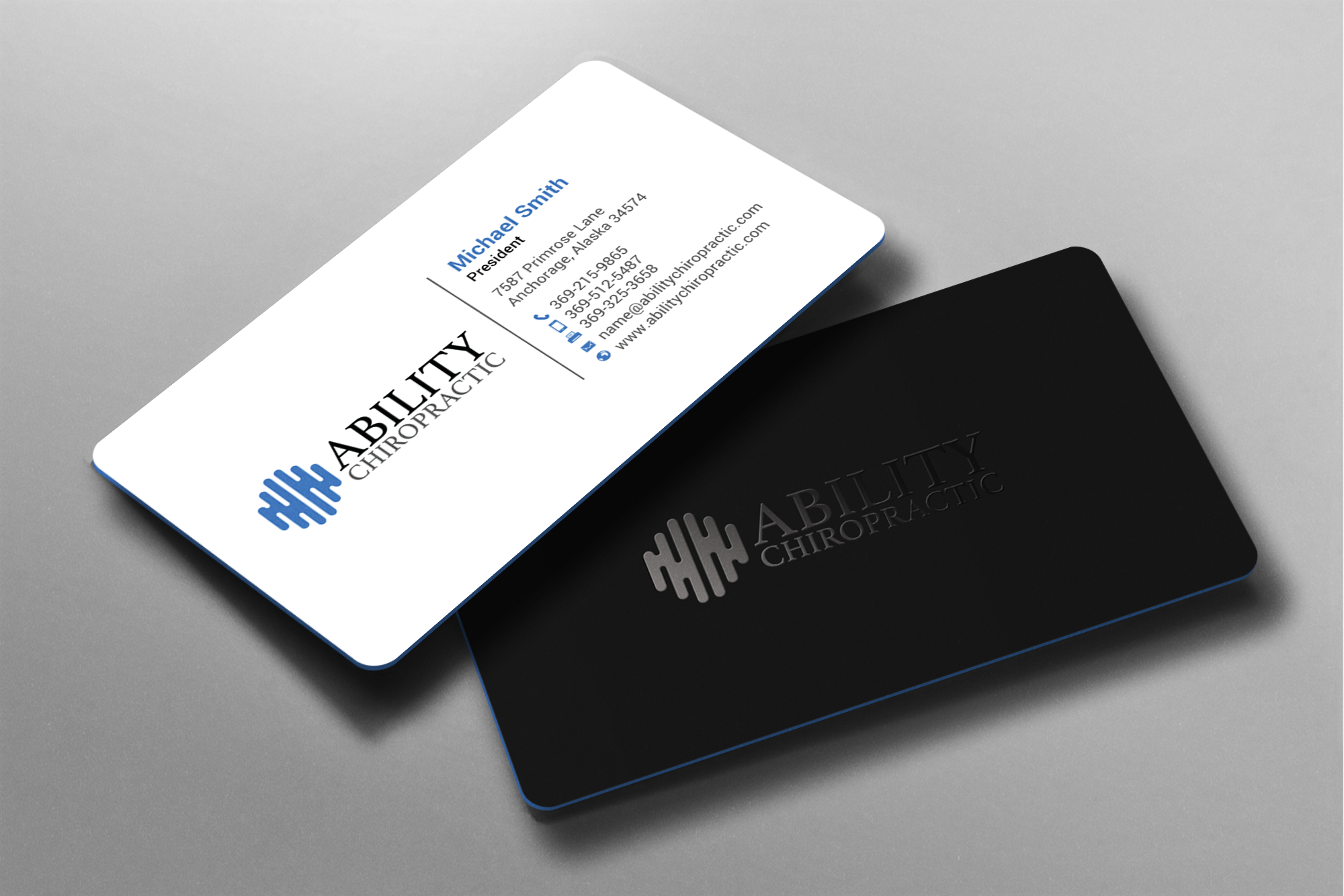 Business Card Design by chandrayaan.creative for Ability Chiropractic | Design #23728959