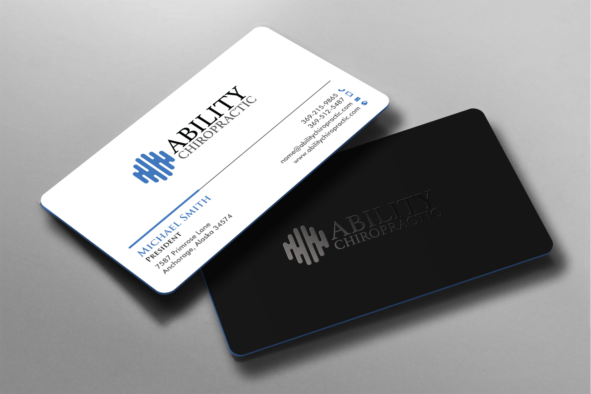 Business Card Design by chandrayaan.creative for Ability Chiropractic | Design #23728965
