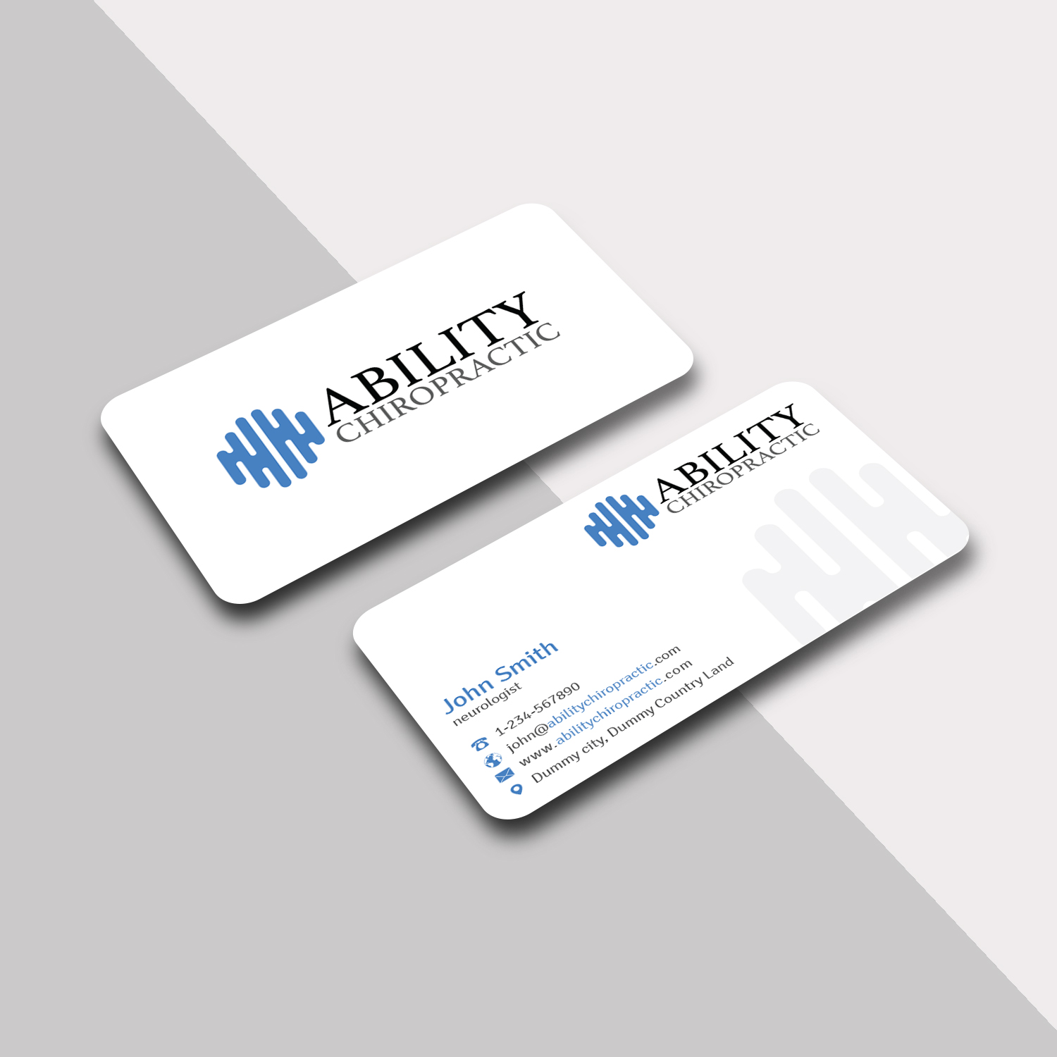 Diseño de Tarjeta de Presentación por Creative Jiniya para Ability Chiropractic | Diseño #23720788